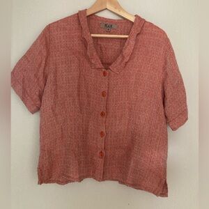 Flax Brown Short Sleeve Top